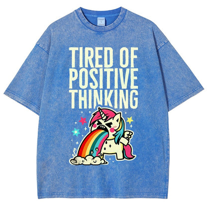 Tired of Positive Thinking Vintage Distressed T-shirt
