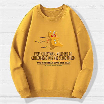 Gingerbread Man Geek Cotton Sweatshirt