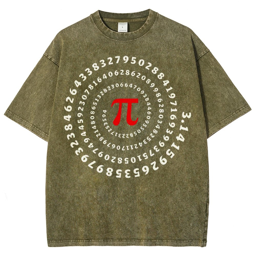Pi Science Number Sequence Vintage Distressed T-shirt