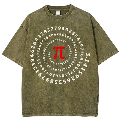Pi Science Number Sequence Vintage Distressed T-shirt