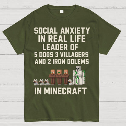 Social Fear In Reality, leader In Game Geek T-Shirt
