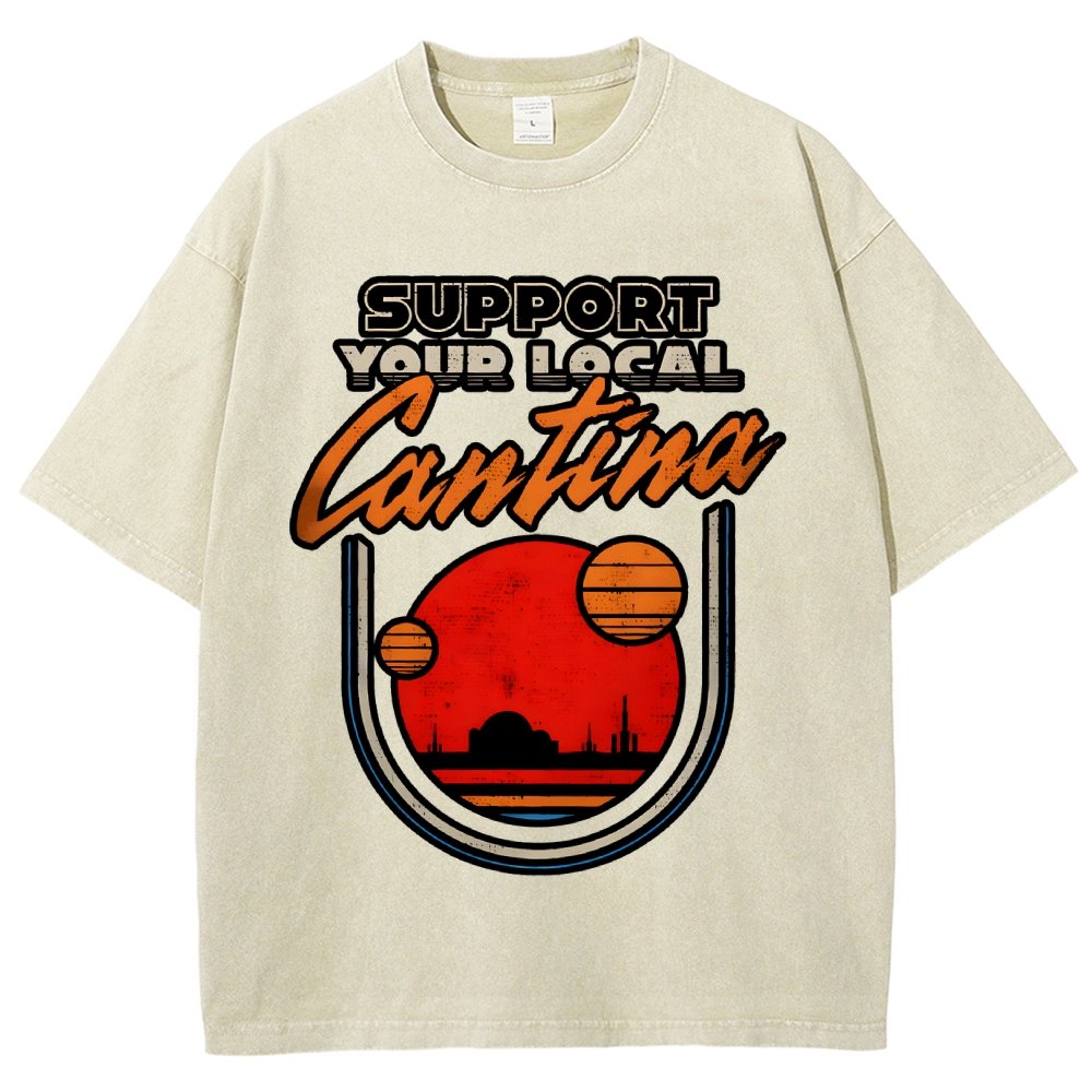 Support Your Local Hangout Vintage Distressed T-shirt