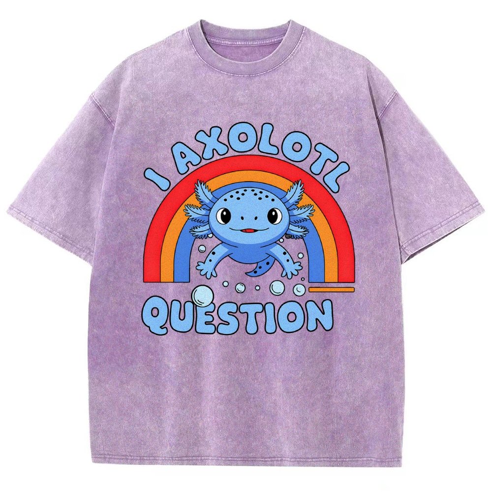 Cute Axolotl I axolotl questions Vintage Distressed T-shirt