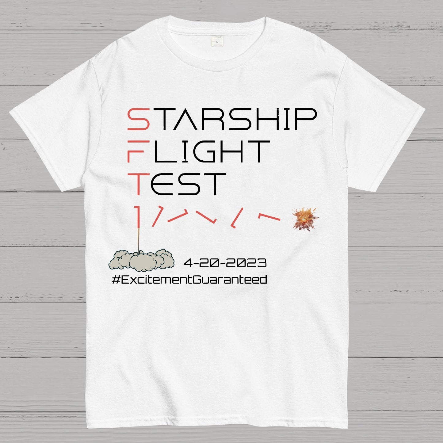 Starship Flight Test Milestone SFT1 Geek T-Shirt