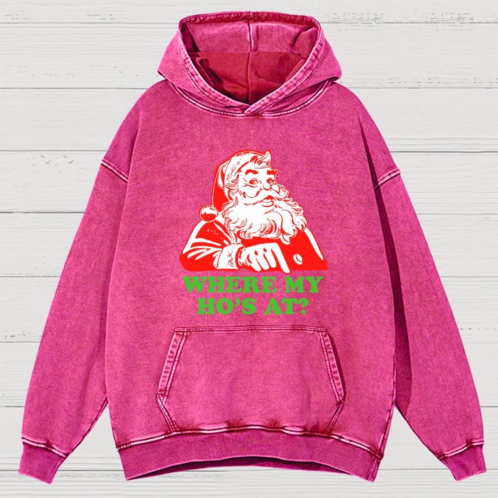 Ho Ho Ho Christmas Vintage Distressed Hoodie