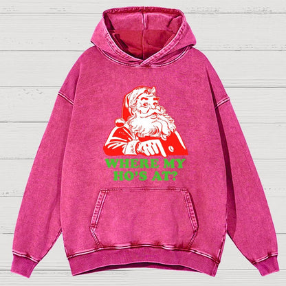 Ho Ho Ho Christmas Vintage Distressed Hoodie