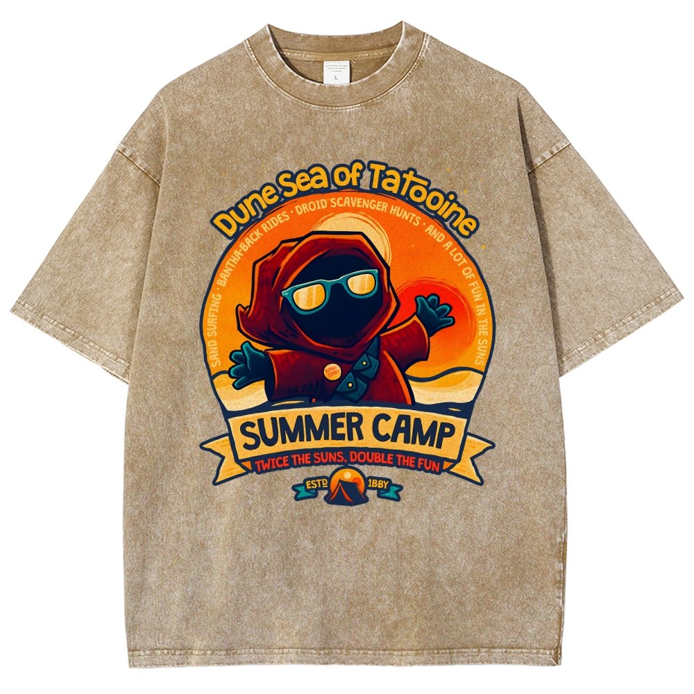 Sandy Sea Summer Camp Vintage Distressed T-shirt