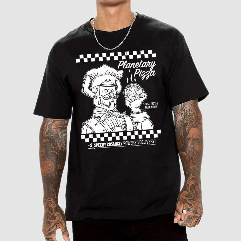 Planetary Pizza Unisex Geek T-Shirt
