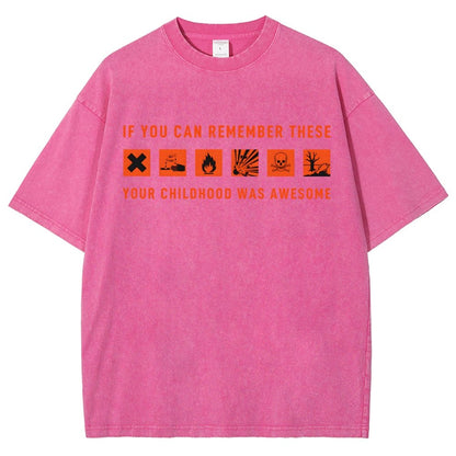 If You Can Remember These Your Childhood Was Awesome Vintage Distressed T-shirt