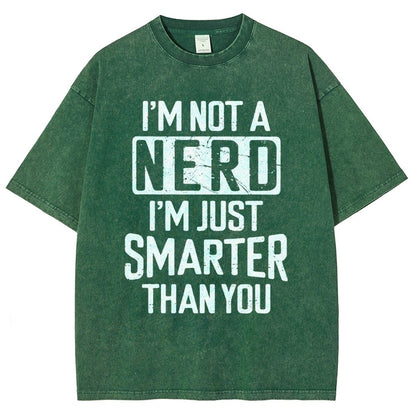 Funny Nerd T-shirt Smart person Vintage Distressed T-shirt