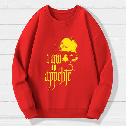I Am An Appetite Geek Cotton Sweatshirt
