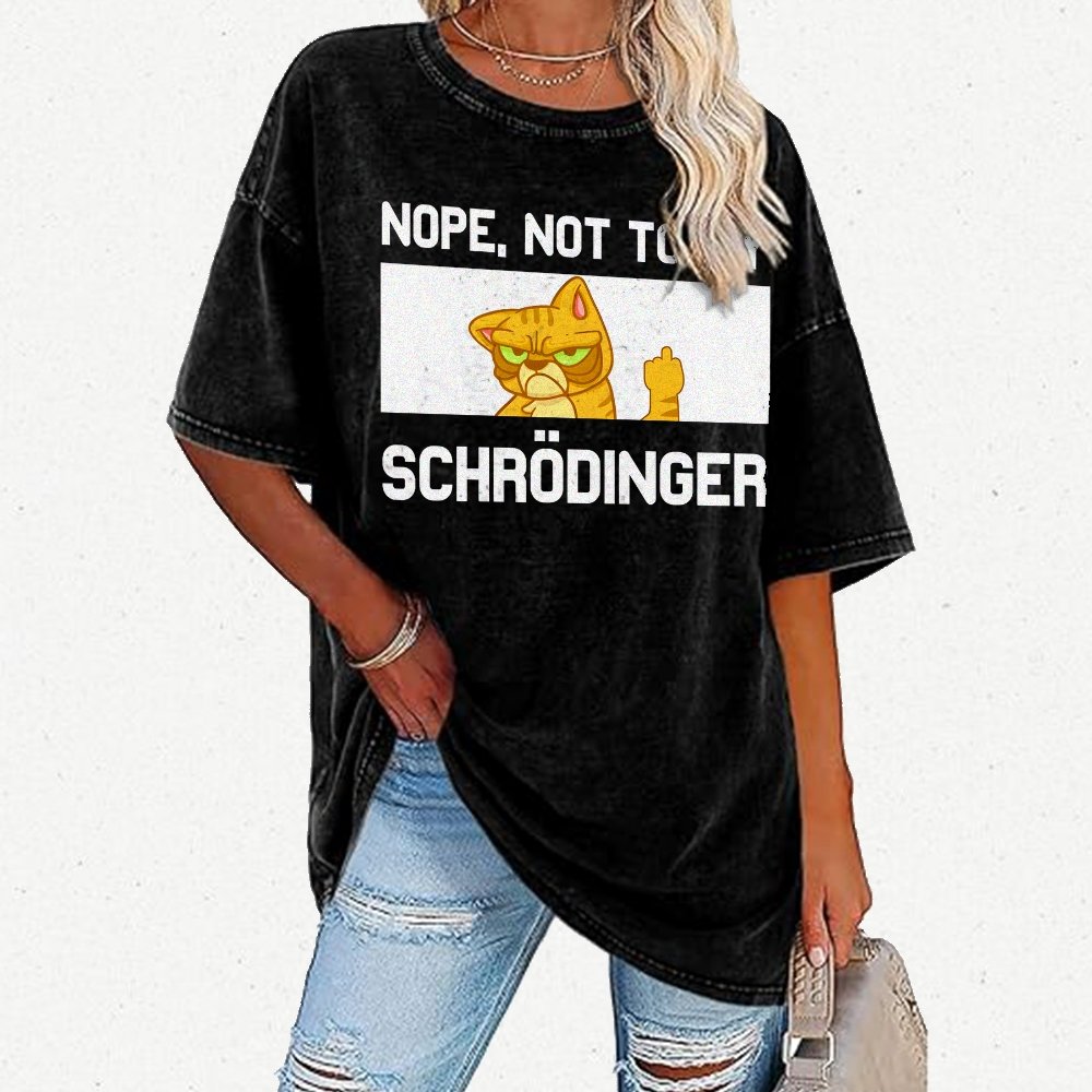 Schroedingers Cat Dark Humor Vintage Distressed T-shirt
