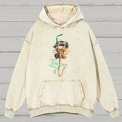 Can't Function Without It Vintage Distressed Hoodie