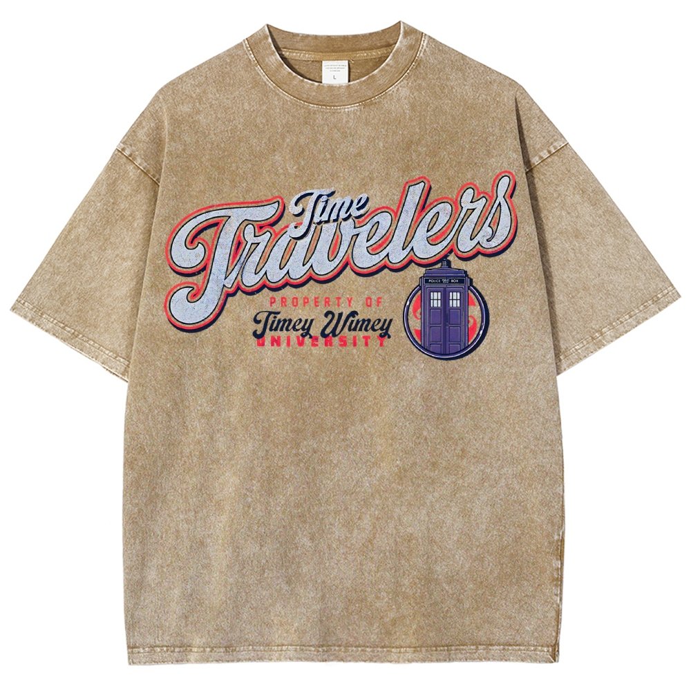 Timey Wimey University Vintage Distressed T-shirt