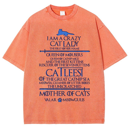 I Am A Crazy Cat Lady Vintage Distressed T-shirt