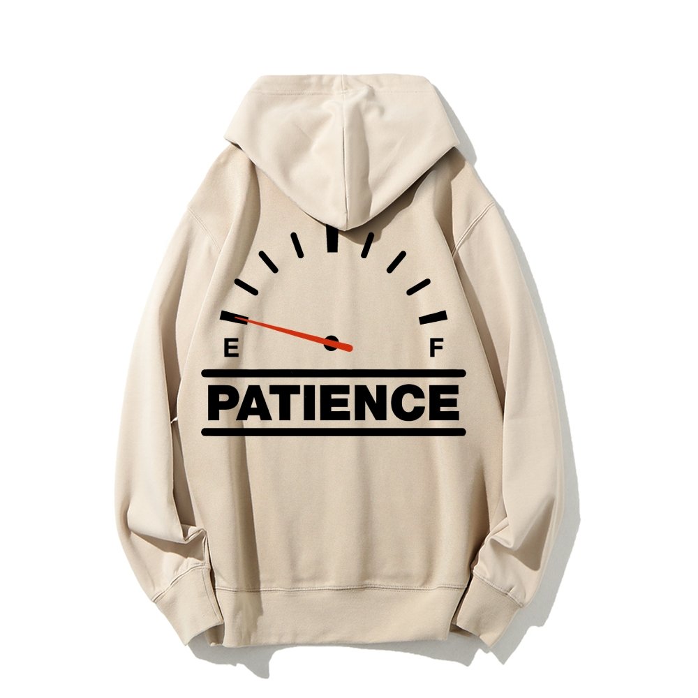 funny patience Printed Back Unisex Cotton Hoodie