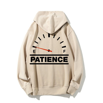 funny patience Printed Back Unisex Cotton Hoodie