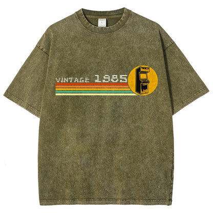 1985 Video Game Vintage Retro Arcade Classically Trained 80s Vintage Distressed T-shirt