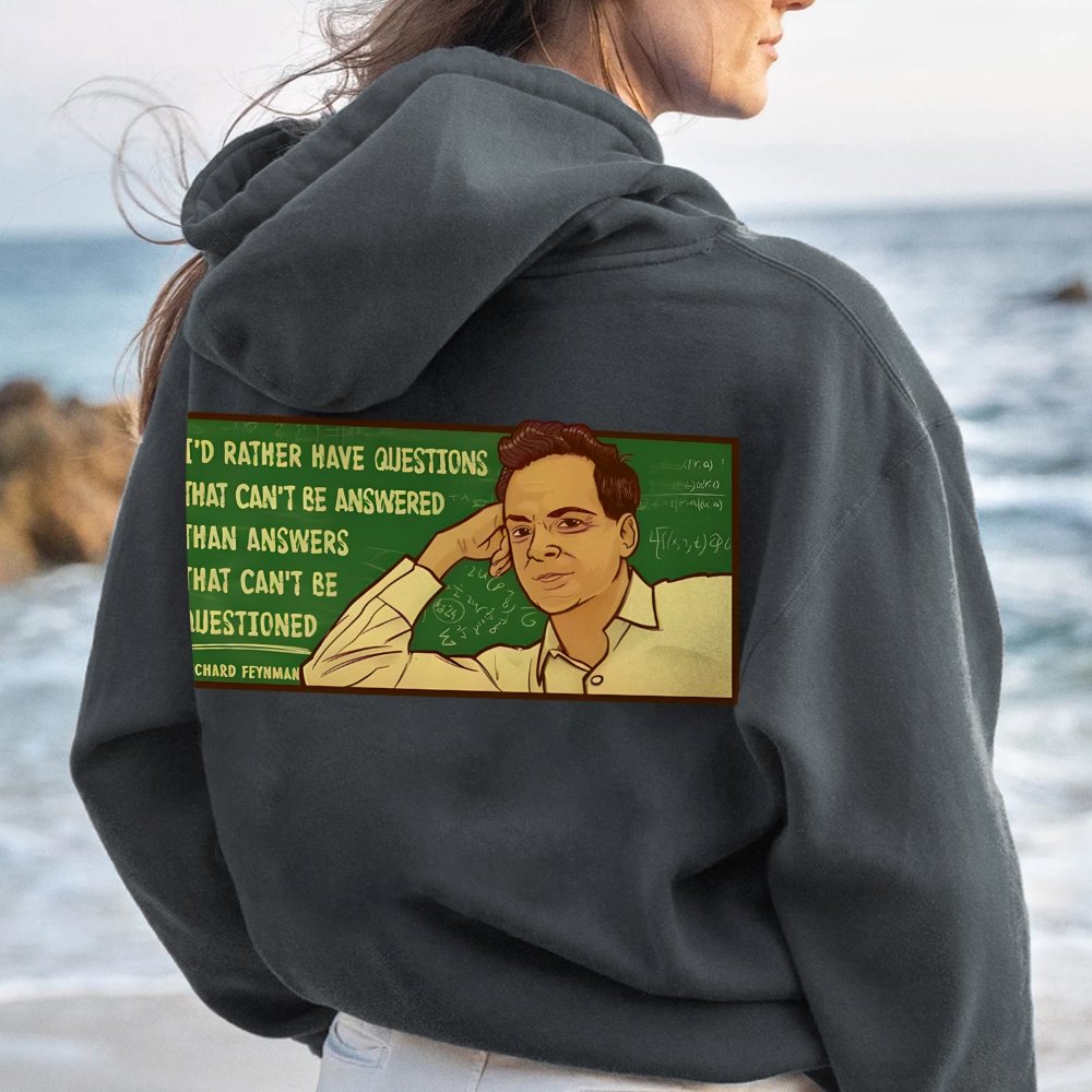 Feynman Science Printed Back Cotton Hoodie