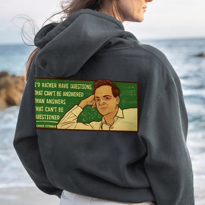 Feynman Science Printed Back Cotton Hoodie
