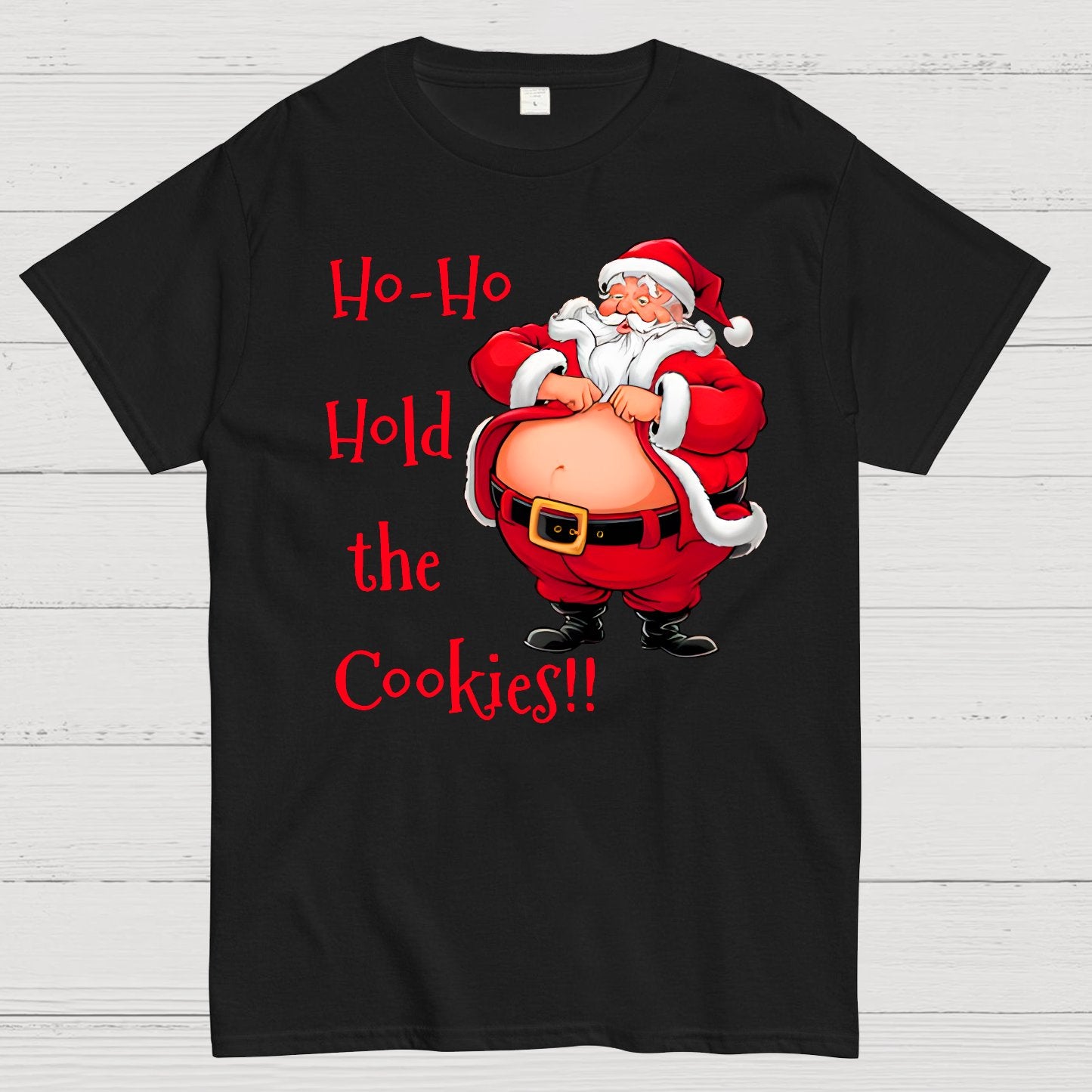 Christmas Fat Santa Geek T-Shirt