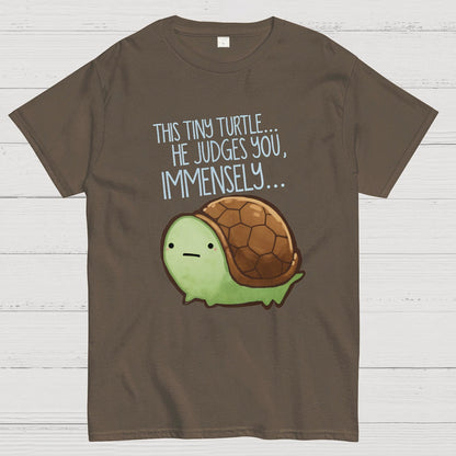 This turtle.. he judges you. Essential Geeky T-Shirt