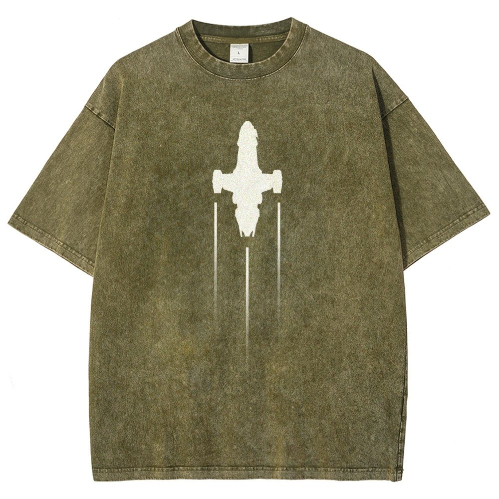 Firefly Starship Silhouette Vintage Distressed T-shirt