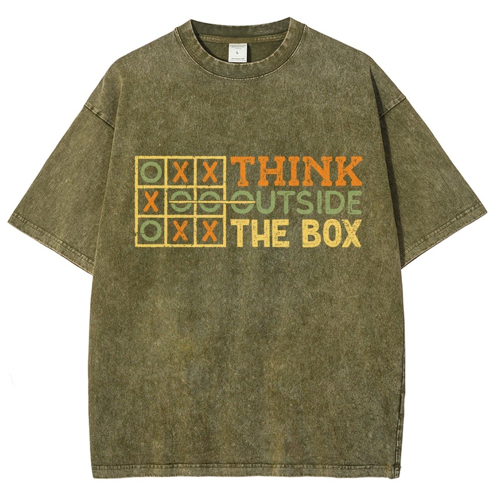 Thinking Outside The Box Vintage Distressed T-shirt