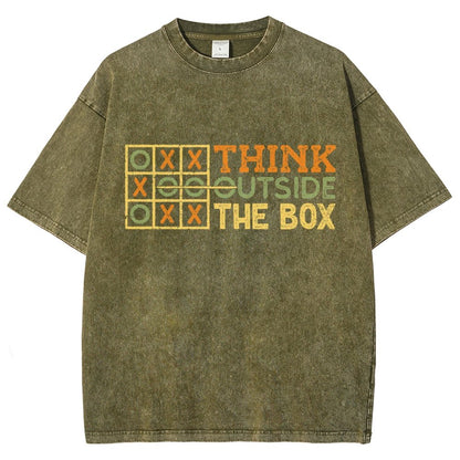 Thinking Outside The Box Vintage Distressed T-shirt