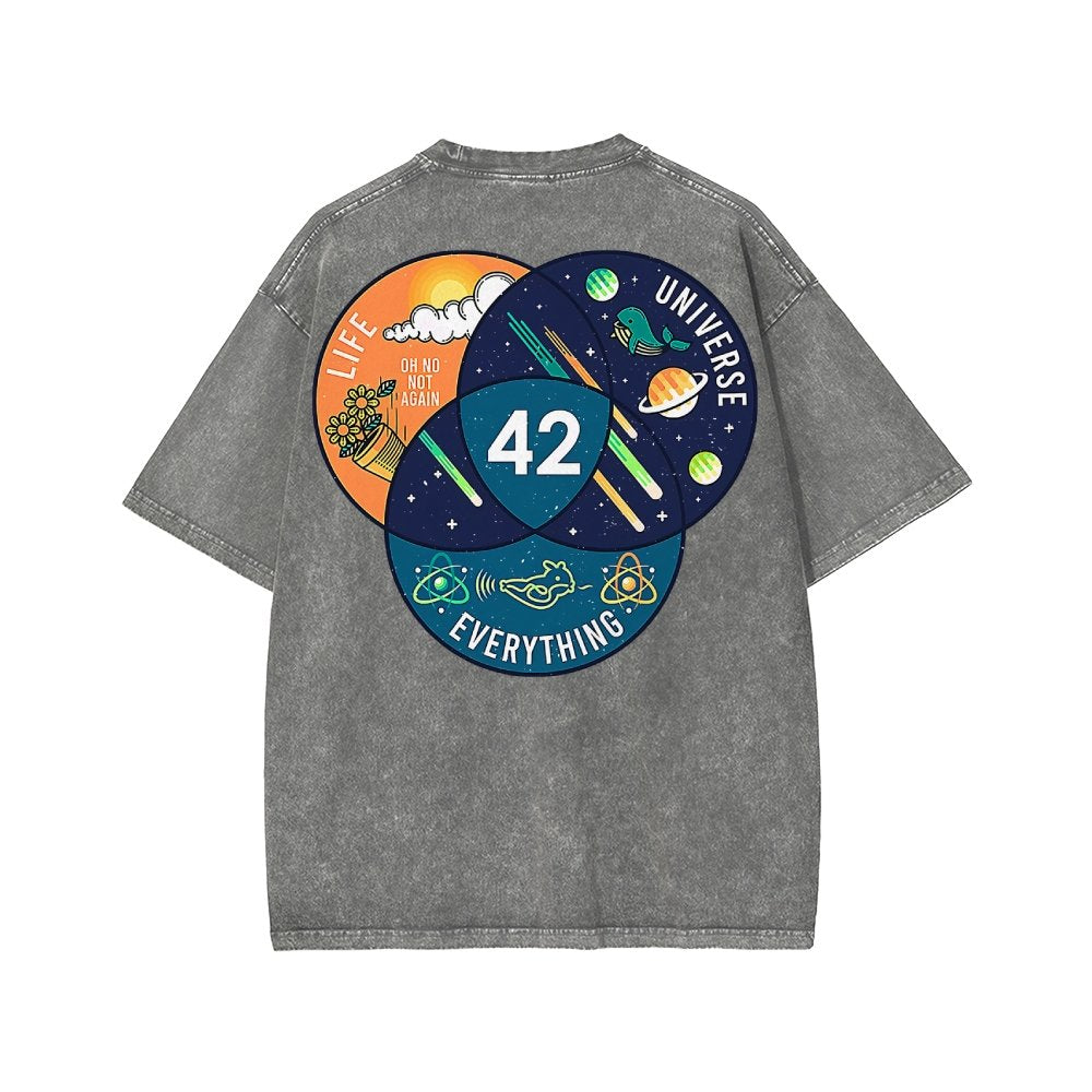 42 Answer to Life Universe and Everything Essential Washed T-shirt