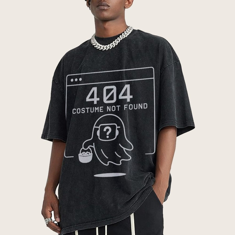 404 Costume Not Found  Funny Tech Halloween Vintage Distressed T-shirt