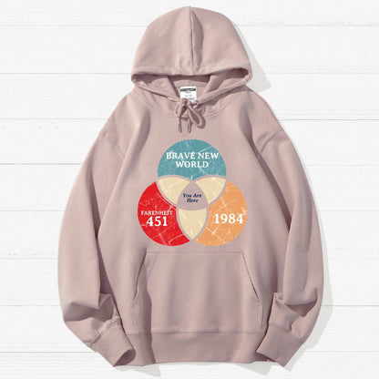 You Are Here Geek Cotton Hoodie