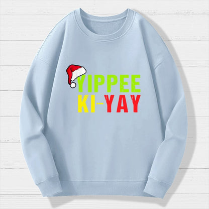 Yippee-Ki-Yay Funny Christmas Geek Cotton Sweatshirt