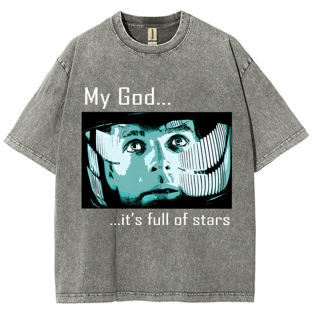My God t's full of stars! Vintage Distressed T-shirt