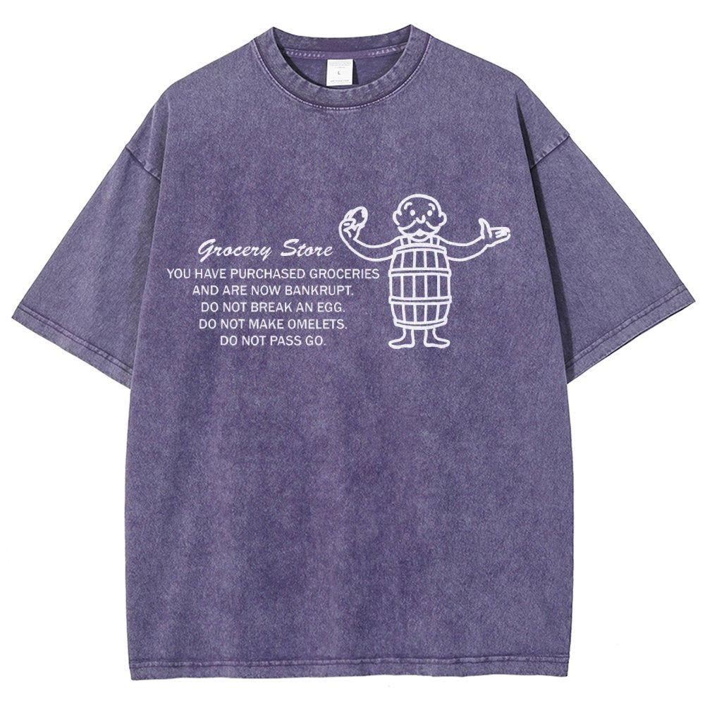 Chance on Eggs Pass Go Vintage Distressed T-shirt