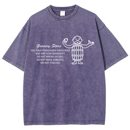 Chance on Eggs Pass Go Vintage Distressed T-shirt