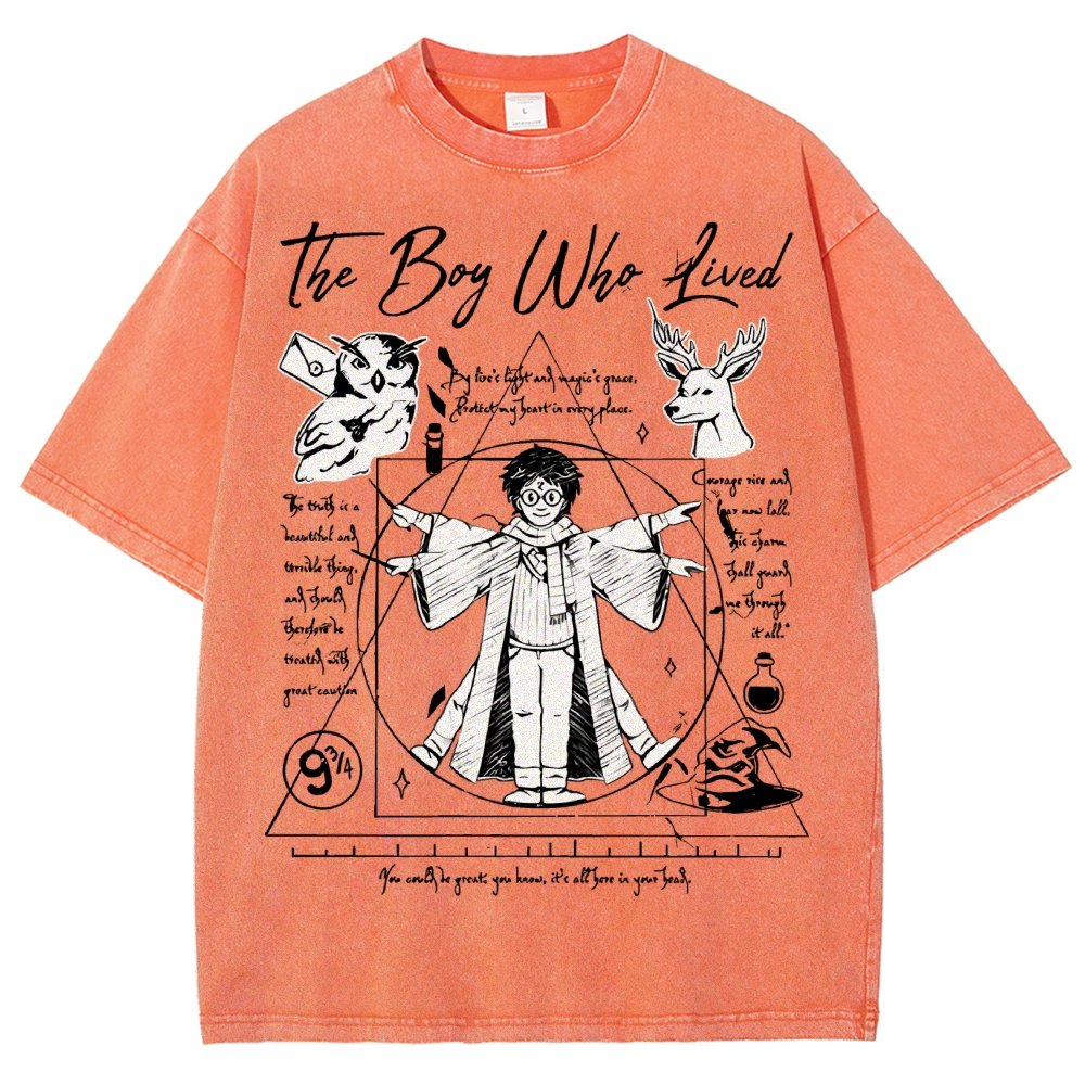 Vitruvian Wizard Vintage Distressed T-shirt
