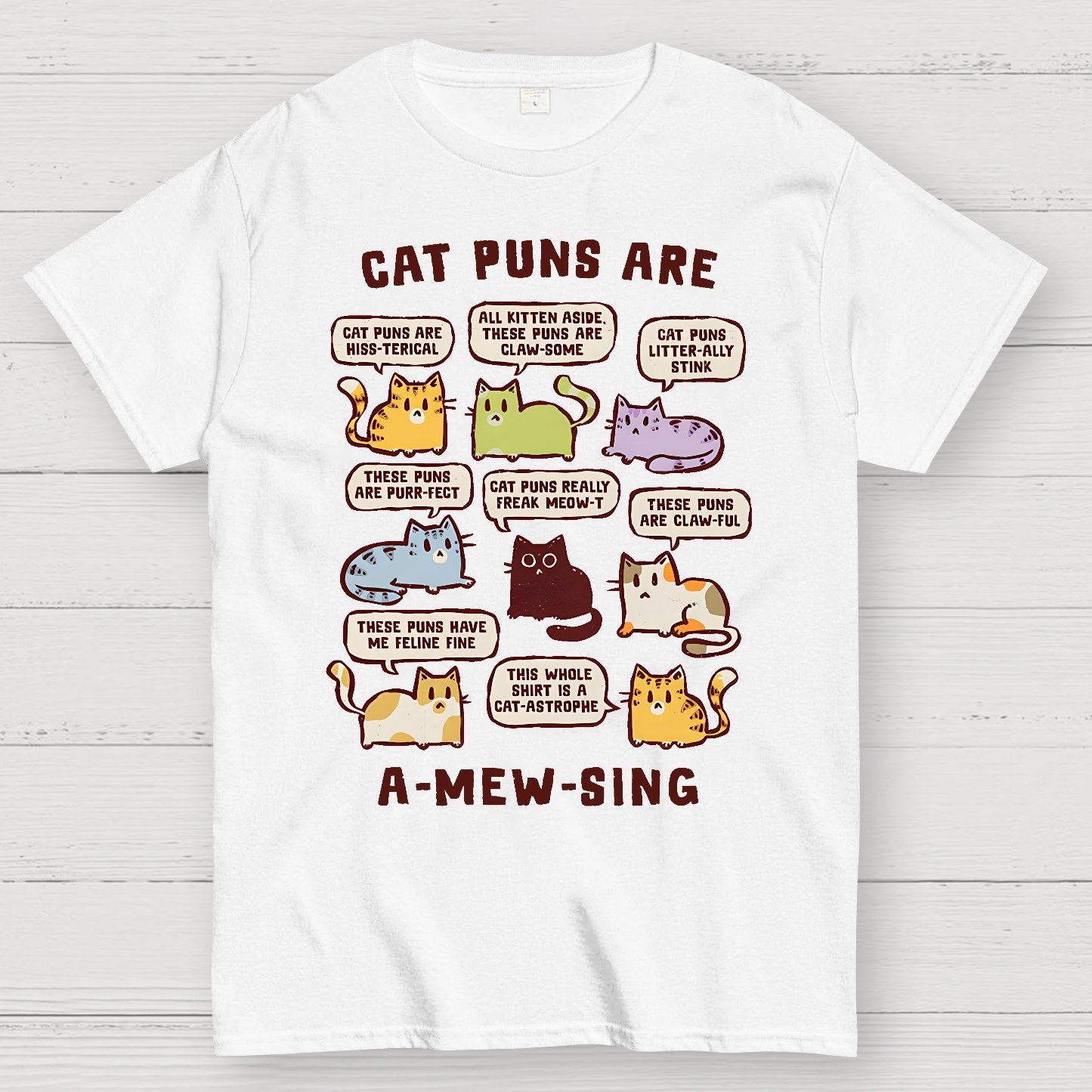 Cat Puns Are A-Mew-sing Geek T-Shirt
