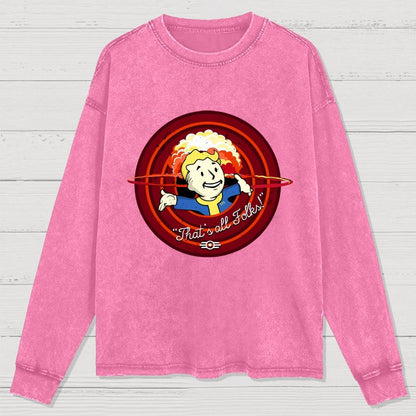 That's all folks Washed Long Sleeve Tee