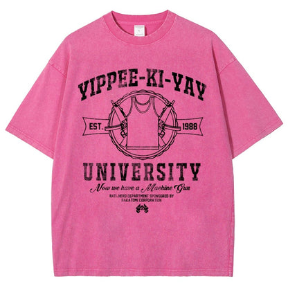 Yippee-Ki-Yay University Vintage Distressed T-shirt
