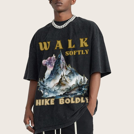 Walk Softly, Hike Boldly. More You Hike Vintage Distressed T-shirt
