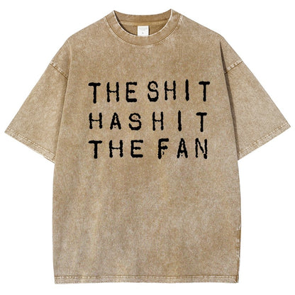 The Shit Has Hit The Fan Vintage Distressed T-shirt