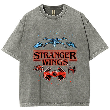Stranger Wings Vintage Distressed T-shirt