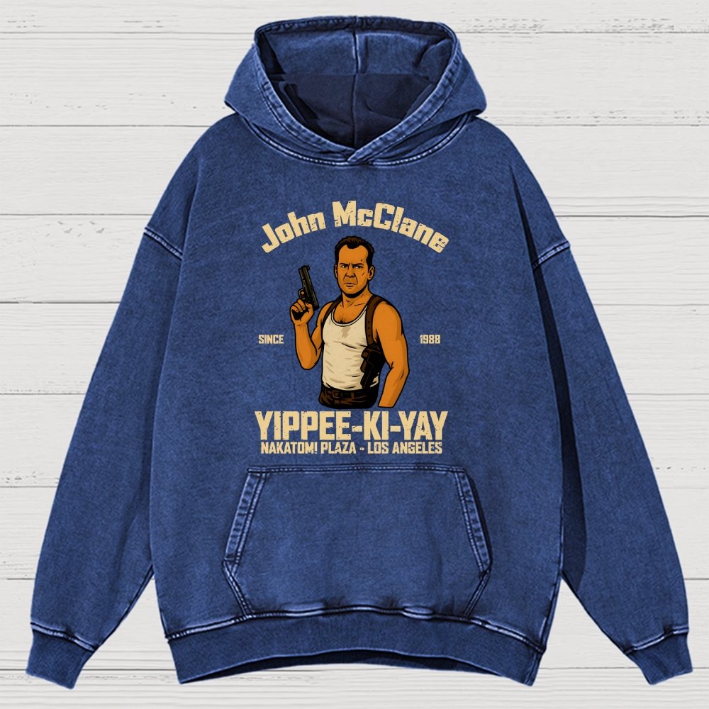 Yippee Ki Yay Vintage Distressed Hoodie