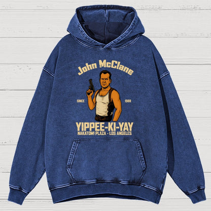 Yippee Ki Yay Vintage Distressed Hoodie