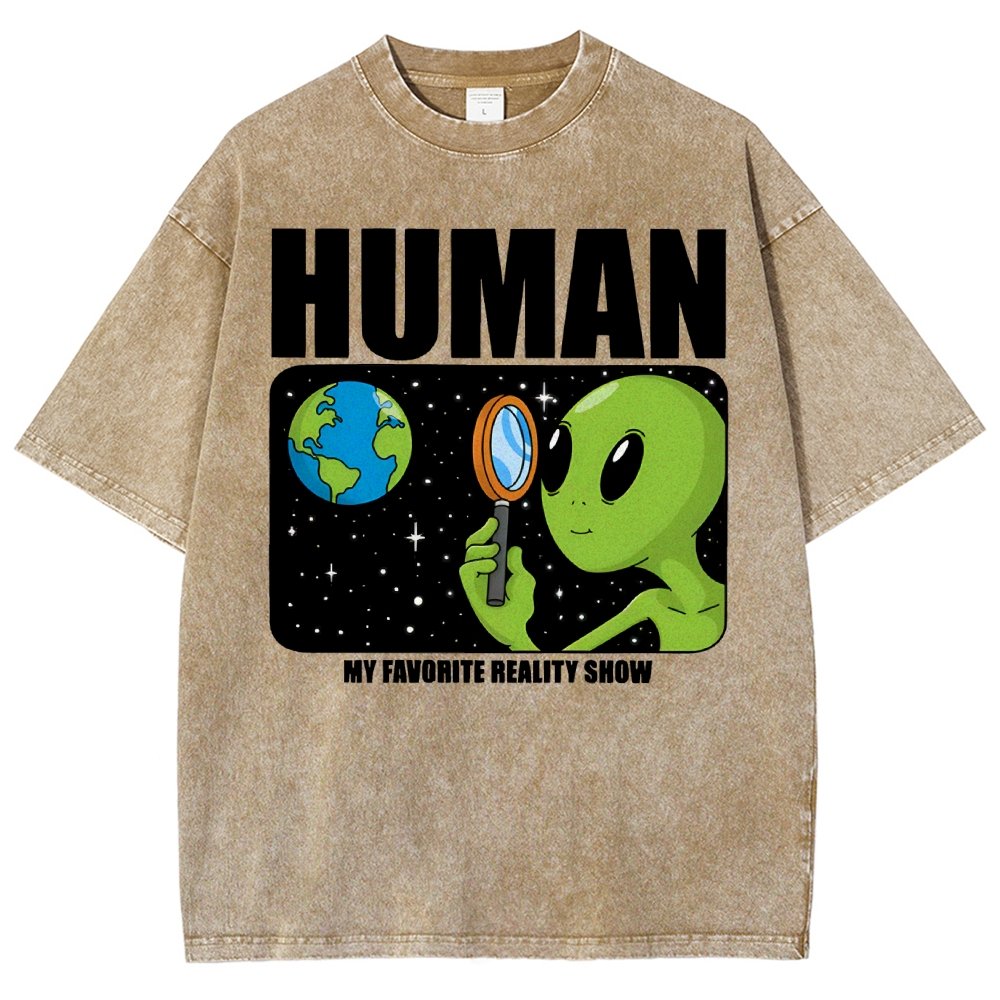 Human  My Favorite Reality Show Vintage Distressed T-shirt