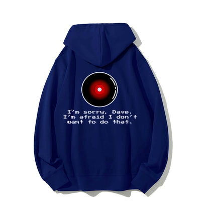 An Introvert's Odyssey I‘m sorry dave Printed Back Unisex Cotton Hoodie