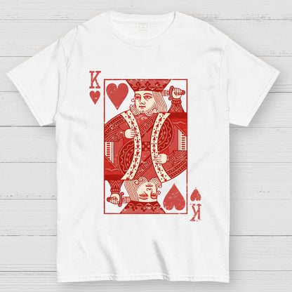 King of Hearts Valentine Shirt Matching Couple Gift Geek T-Shirt