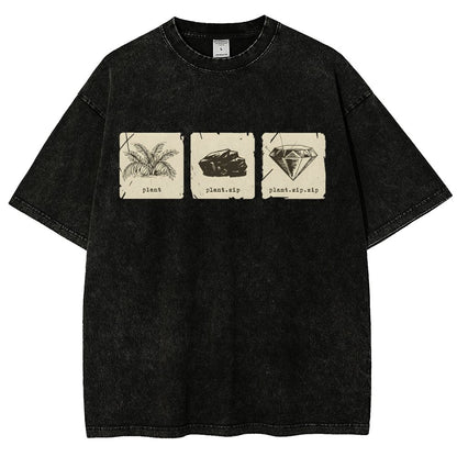 Internet Funny Plant.zip.zip Vintage Distressed T-shirt