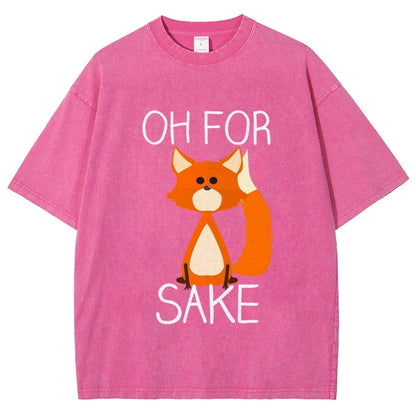 Oh For Fox Sake Vintage Distressed T-shirt